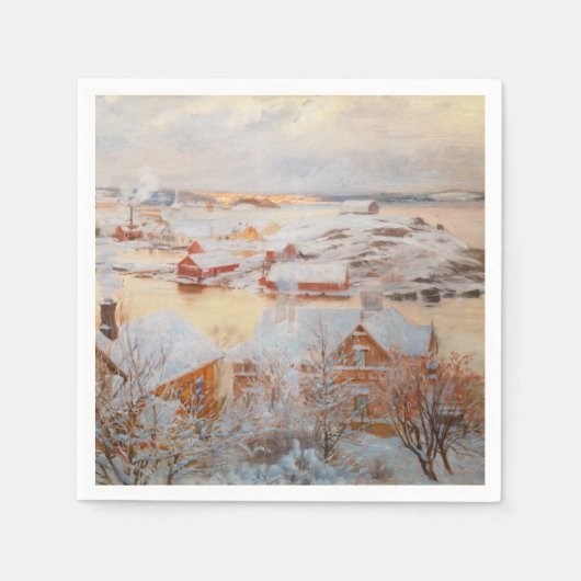 アルバート・エーデルフェルト – 12月の日 スタンダードカクテルナプキン (正面)