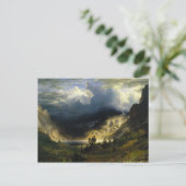 アルバート・ビアシュタットのロッキー山脈の嵐 ポストカード (スタンド正面)