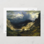 アルバート・ビアシュタットのロッキー山脈の嵐 ポストカード (正面/裏面)