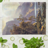 アルバート・ビアスタットによるタホ湖のヴィンテージ風景 キッチンタオル (折り畳み)