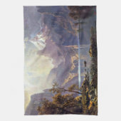 アルバート・ビアスタットによるタホ湖のヴィンテージ風景 キッチンタオル (縦)