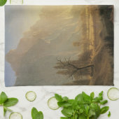 アルバート・ビアスタットによるヨセミテ・ヴァレーの日の出 キッチンタオル (折り畳み)