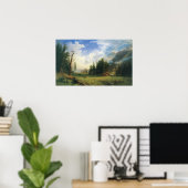 アルバート・ビアスタットによる山の風景 ポスター (ホームオフィス)
