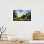 アルバート・ビアスタットによる山の風景 ポスター (キッチン)