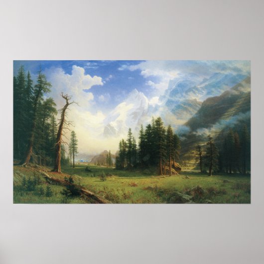 アルバート・ビアスタットによる山の風景 ポスター (正面)