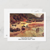 アルバート・ビアスタット - カプリ島の漁船 ポストカード (正面/裏面)