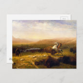 アルバート・ビエルシュタットによるバッファローの最後（1888年） ポストカード (正面/裏面)