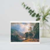 アルバート・ビエルシュタットのハーフドームヨセミテバレー, 1870 ポストカード (スタンド正面)