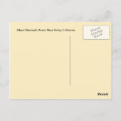 アルバート・ビエルシュタット、カーンズ川バレーカリフォルニア ポストカード (裏面)