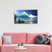 アルバート・ビエルシュタット – ターコイズ海の海岸 キャンバスプリント (インサイチュ (リビング))