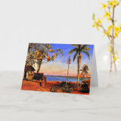 アルバート・ビエルシュタット、バハマの景色 カード (黄色い花)