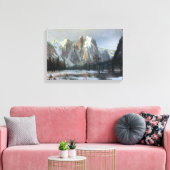 アルバート・ビエルシュタット – ヨセミテ大聖堂の岩 キャンバスプリント (インサイチュ (リビング))