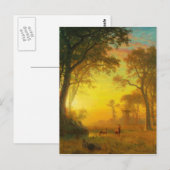 アルバート・ビエルシュタット・ライト・イン・ザ・フォレスト ポストカード (正面/裏面)