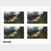 アルバート・ビエルシュタット – ロッキー山脈の嵐 長方形シール (シート)