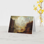 アルバート・ビエ絵画ルシュタットの山の中1867 カード (黄色い花)