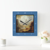 アルバート・ビエ絵画ルシュタットの山の中1867 スクエア壁時計 (ホーム)