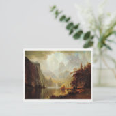 アルバート・ビエ絵画ルシュタットの山の中1867 ポストカード (スタンド正面)