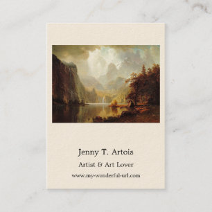 アルバート・ビエ絵画ルシュタットの山の中1867 名刺