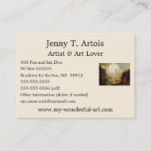 アルバート・ビエ絵画ルシュタットの山の中1867 名刺 (裏面)