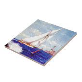 アルバート・B・マークスによる灯台の帆走 タイル (側面)