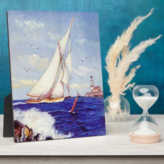 アルバート・B・マークスによる灯台の帆走 フォトプラーク (側面)