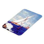 アルバート・B・マークスによる灯台の帆走 マグネット (左側)