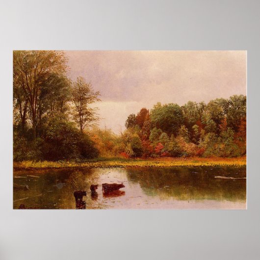 アルバートBによる散水風景の中の牛。 ポスター (正面)