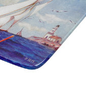 アルバートBの灯台のそばを航行している。マーク カッティングボード (角)