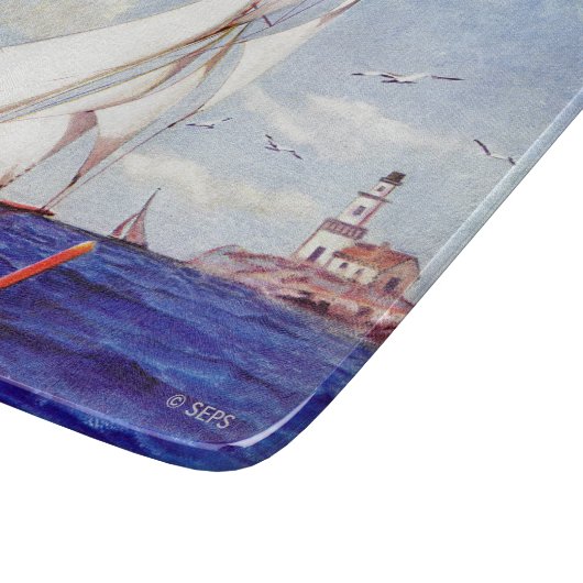 アルバートBの灯台のそばを航行している。マーク カッティングボード (角)