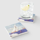 アルバートBの灯台のそばを航行している。マーク ストーンコースター (横)