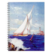 アルバートBの灯台のそばを航行している。マーク ノートブック (正面)