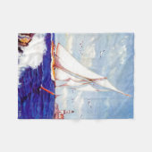 アルバートBの灯台のそばを航行している。マーク フリースブランケット (正面(横))