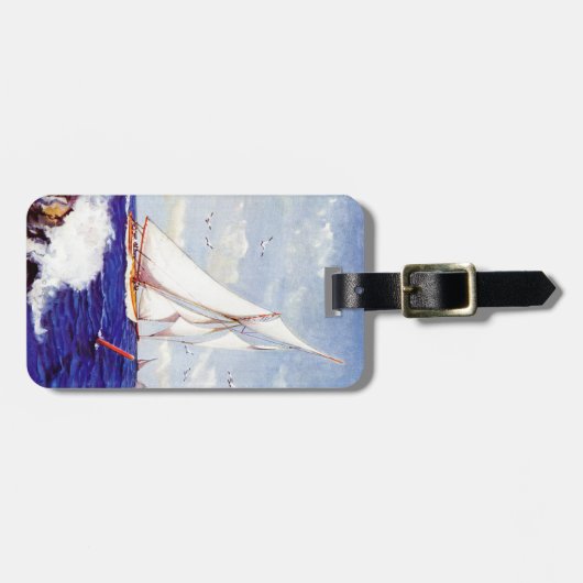 アルバートBの灯台のそばを航行している。マーク ラゲッジタグ (正面横)