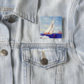 アルバートBの灯台のそばを航行している。マーク 缶バッジ (インサイチュ)