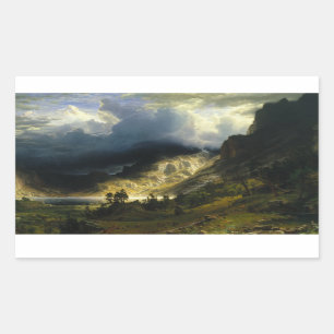 アルバートBierstadt -ロッキー山脈の嵐 長方形シール