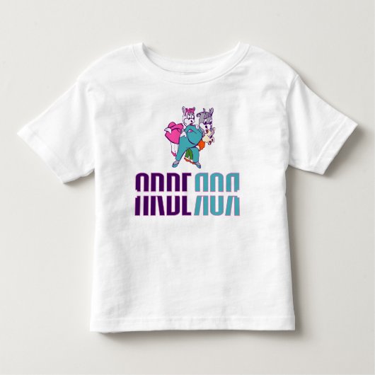 アルバーロの子供用Tシャツ - 遊び心あふれる漫画のキャラクター トドラーTシャツ (正面)