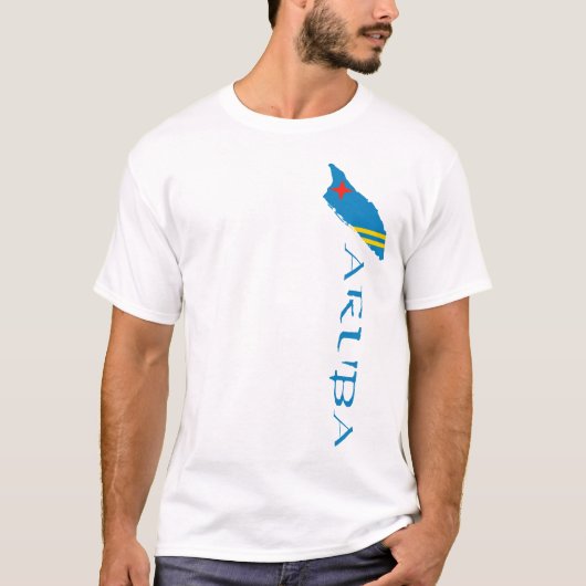 アルバ国地図フラグ Tシャツ (正面)