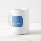アルバ国旗のマグカップ コーヒーマグカップ (正面左)