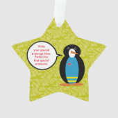 アルバ国旗の休日ペンギン語 オーナメント (裏面)