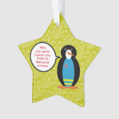 アルバ国旗の休日ペンギン語 オーナメント (正面)