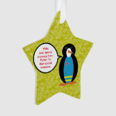 アルバ国旗の休日ペンギン語 オーナメント (正面)