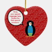 アルバ国旗の休日ペンギン語 セラミックオーナメント (裏面)