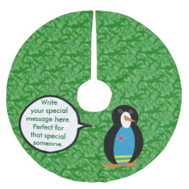 アルバ国旗の休日ペンギン語 ブラッシュドポリエステルツリースカート