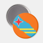 アルバ国旗の地図 マグネット (正面/裏面)