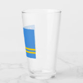 アルバ国旗 タンブラーグラス (左)
