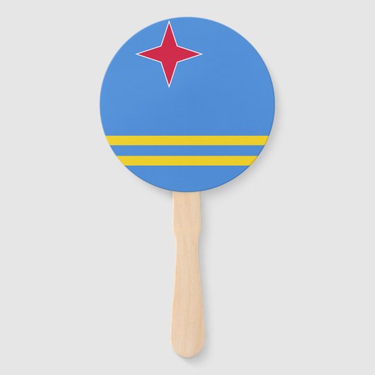 アルバ国旗 ハンドファン (正面)