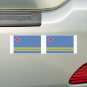 アルバ国旗 バンパーステッカー (車上)