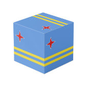 アルバ国旗 フォトキューブ (裏面アングル)