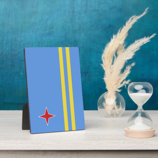 アルバ国旗 フォトプラーク (側面)