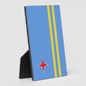 アルバ国旗 フォトプラーク (側面)